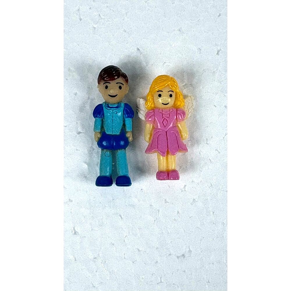 Vintage Polly Pocket Figures 1990s Mini Fairy and Bluebird Dolls 1"